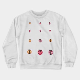 Watercolor fun ladybug pattern Crewneck Sweatshirt